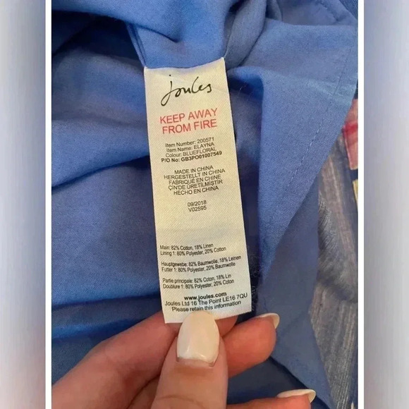 Joules Elayna V-Neck Sleeveless Linen Sheath Dress Size 8 - Picture 4 of 9